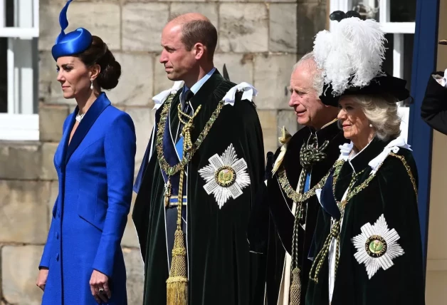 Guillermo y Kate Middleton con Carlos de Inglaterra y Camilla.