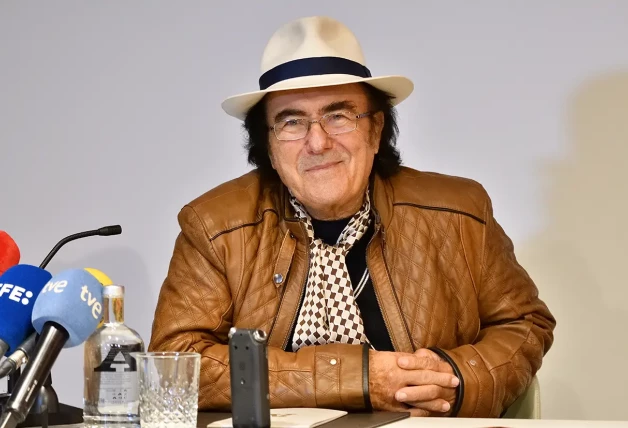 Al Bano en la presentación de su próxima gira.