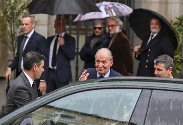 Juan Carlos I en el funeral de Fernando Gómez Acebo.