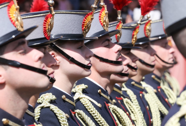 La princesa Leonor forma junto al resto de cadetes en la Academia Militar de Zaragoza