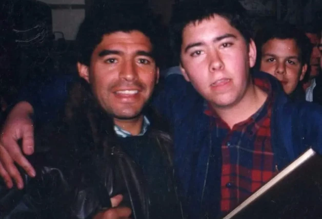 Ander Azcárate con Maradona