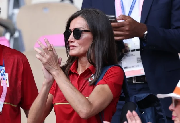 La reina Letizia, en el partido de Carlos Alcaraz en París.