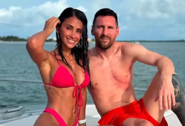 Messi y su mujer, de vacaciones en Miami