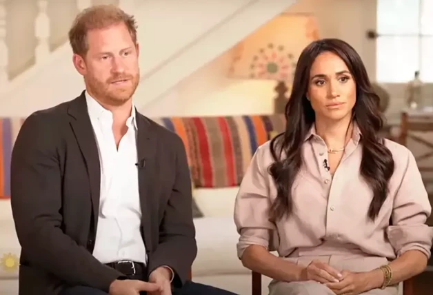 Meghan y Harry durante la entrevista.