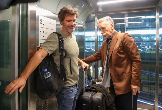 Rodolfo Sancho con Marcos García Montes, abogado de su hijo Daniel.