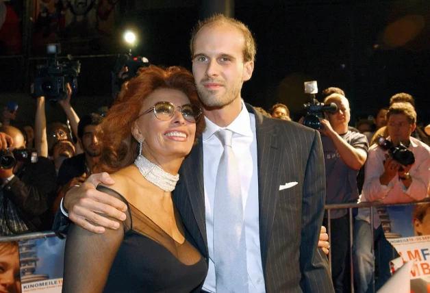 Sophia Loren y su hijo Carlo.