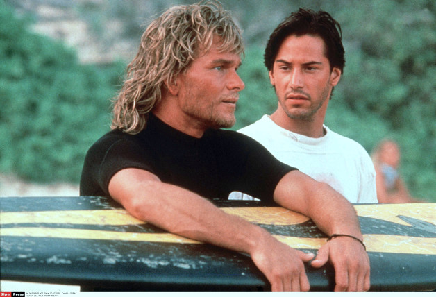 Keanu Reeves con Patrick Swayze en «Le llaman Bodhi»