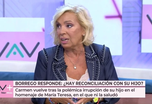 Carmen Borrego habla del feo que le hizo su hijo la pasada semana