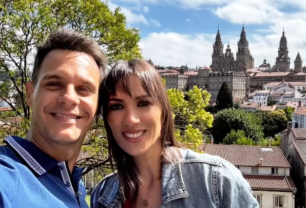 Christian Gálvez con su pareja Patricia Pardo