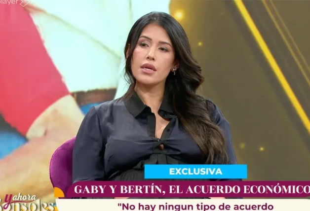 Gabriela hablando de Bertín en televisión.