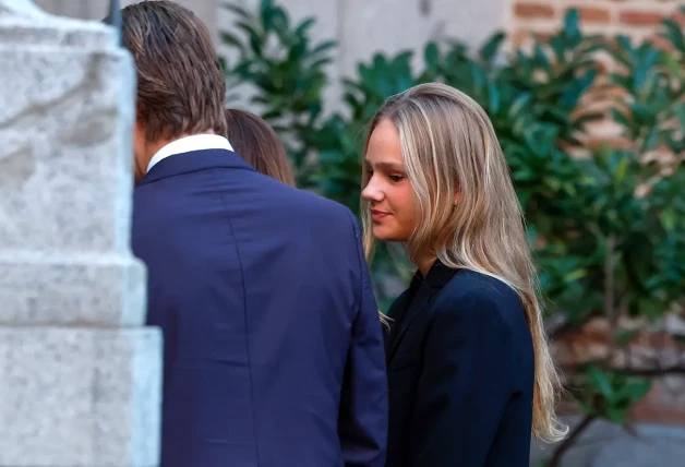 Irene Urdangarín a su llegada al funeral de Juan Gómez-Acebo.