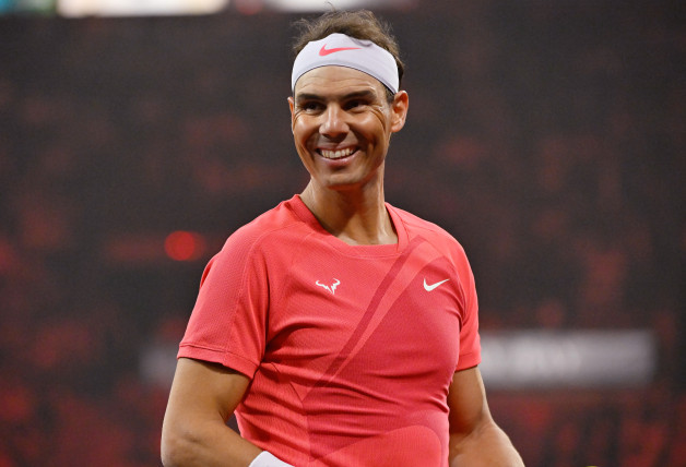 LAS VEGAS, NEVADA - MARCH 03: Rafael Nadal competes in The Netflix Slam, a live Netflix Sports event at the MGM Resorts | Michelob Ultra Arena on March 03, 2024 in Las Vegas, Nevada. (Photo by David Becker/Getty Images for Netflix © 2024) *** Local Caption *** LAS VEGAS, NEVADA - MARCH 03: Rafael Nadal competes in The Netflix Slam, a live Netflix Sports event at the MGM Resorts | Michelob Ultra Arena on March 03, 2024 in Las Vegas, Nevada. (Photo by David Becker/Getty Images for Netflix © 2024)