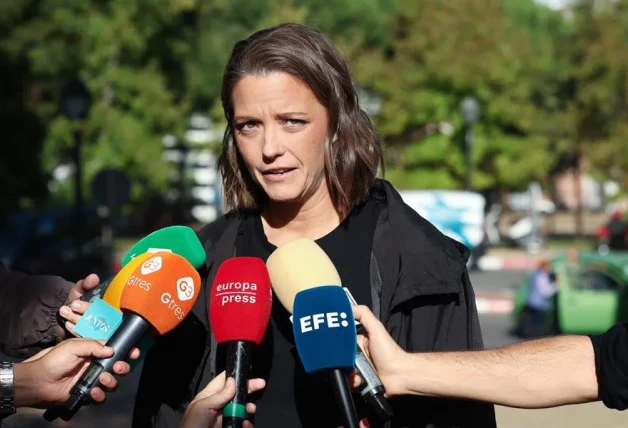 María Casado en la capilla ardiente de Mayra Gómez Kemp