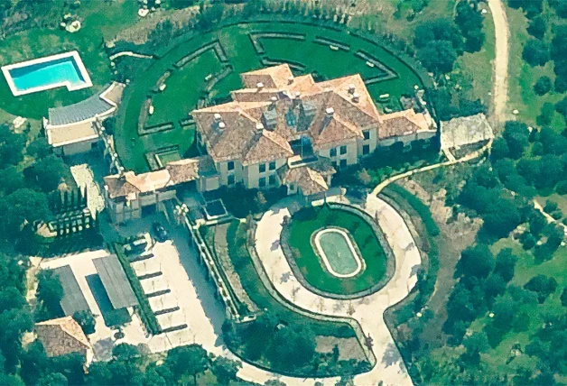 Vista aérea del Pabellón del Príncipe, residencia de la Familia Real.