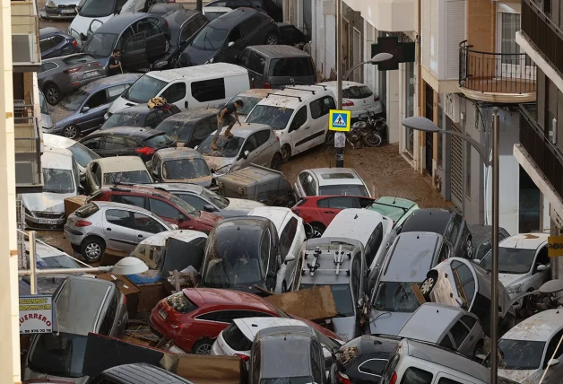 Coches afectados por la DANA.