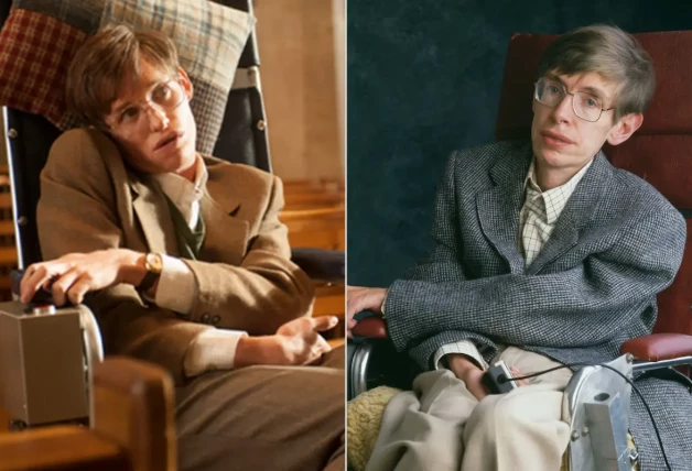 Eddie Redmayne y Stephen Hawking