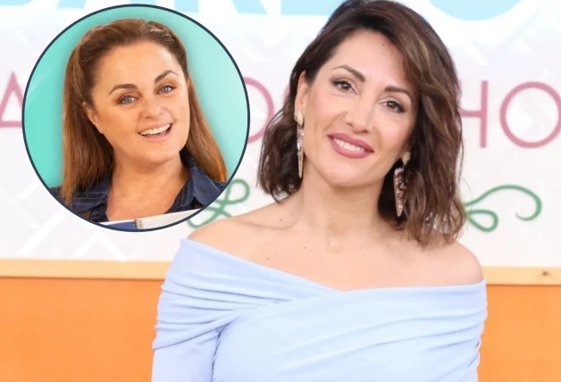 Nagore Robles en la promo de Bake Off con Carmen Morales en un montaje