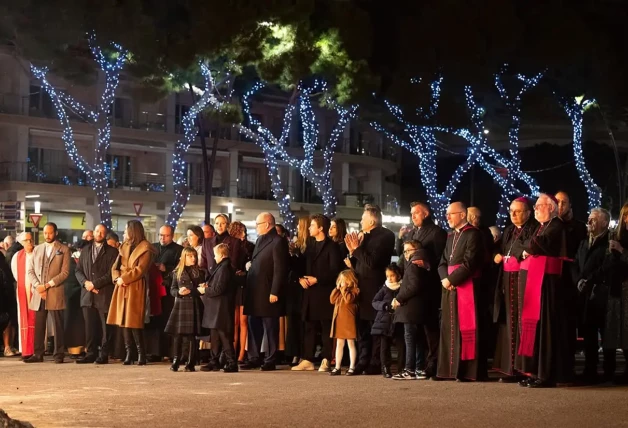 La familia real de Mónaco en la celebración de Santa Devota