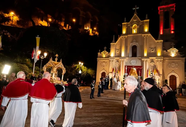 La familia real de Mónaco en la celebración de Santa Devota