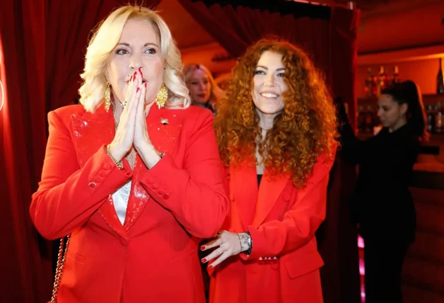 Barbara Rey y Sofia Cristo en su 75 cumpleaños