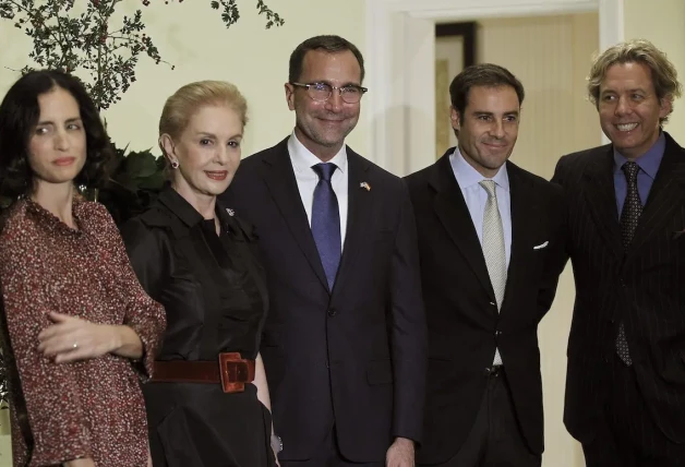 Carolina Herrera con su hija y su exyerno, El Litri