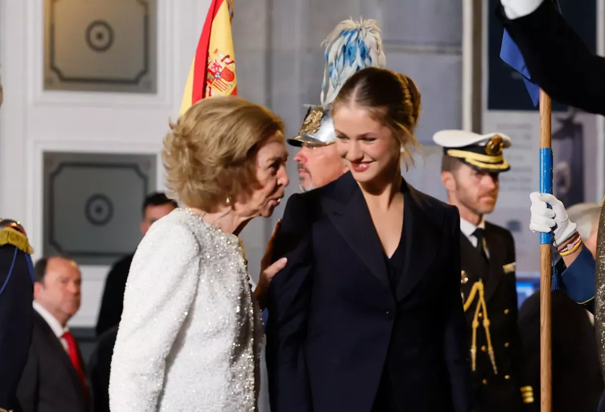 La reina Sofía con la princesa Leonor, en los premios Princesa de Asturias 2024.