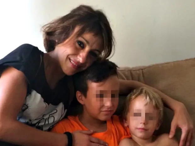 Juana Rivas con sus hijos