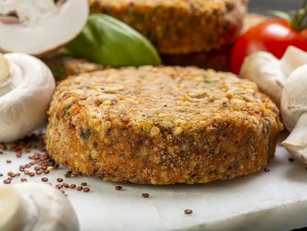 Hamburguesa de quinoa saludable