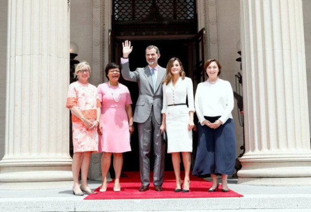 Los Reyes en el Nuevo Museo de Arte de Nueva Orleans.