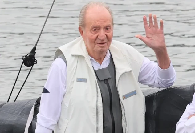 El Rey Juan Carlos, durante su última visita a España, en mayo de 2022 en Sanxenxo