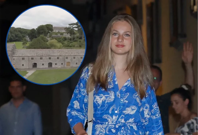 La princesa Leonor en un montaje con su colegio, el UWC Atlantic de Gales.