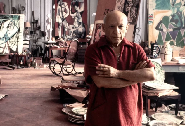 Picasso en su estudio