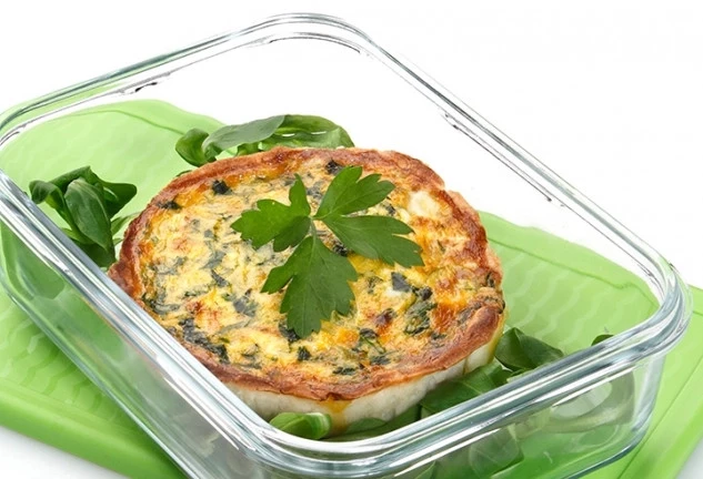 Quiche de espinacas, cebolleta y queso de cabra