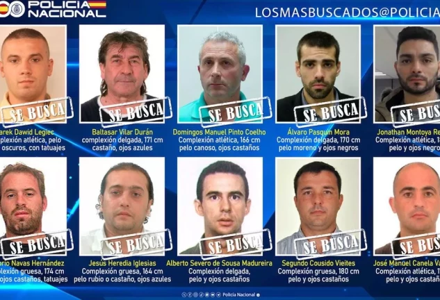 Los 10 fugitivos mas buscados en España