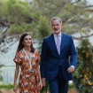 Los Reyes Felipe y Letizia durante la recepción con representantes de la sociedad balear que se celebra en el Palacio de Marivent, en Palma de Mallorca