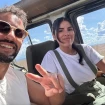 Isa Pantoja y Asraf Beno, muy felices durante su safari.