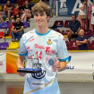 Pablo Urdangarín, posando con el trofeo tras la final del Mundial Universitario de Balonmano