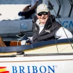 Juan Carlos I en su barco, Bribón.