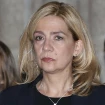 La infanta Cristina, muy seria.