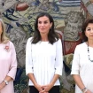 La reina Letizia en su primer acto en la Zarzuela.