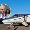 El rey Juan Carlos I viaja en jet privado por España.