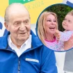 El rey Juan Carlos y Ana Obregón con su nieta Ana Sandra en brazos