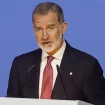 El rey Felipe VI dando el discurso durante el acto de entrega del Premio Planeta 2024.