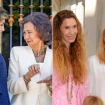 Sofía, Letizia, Tita Cervera, Blanca Cuesta.