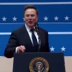 Elon Musk durante su discurso.