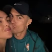 Cristiano dando un beso a Georgina en una imagen de redes