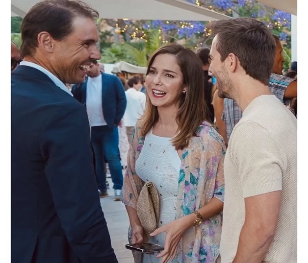 Rafa Nadal con Natalia Sánchez y Marc Clotet