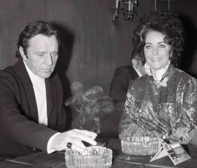 Richard Burton y Liz Taylor