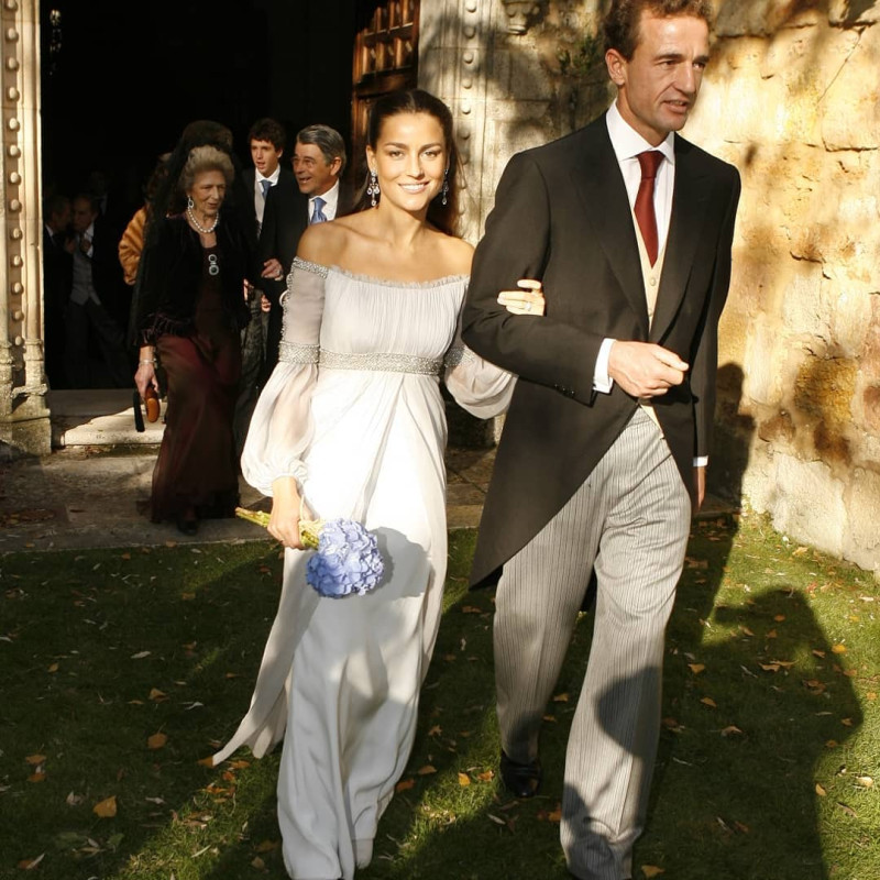 Alessandro Lequio y su pareja, el día de su boda.