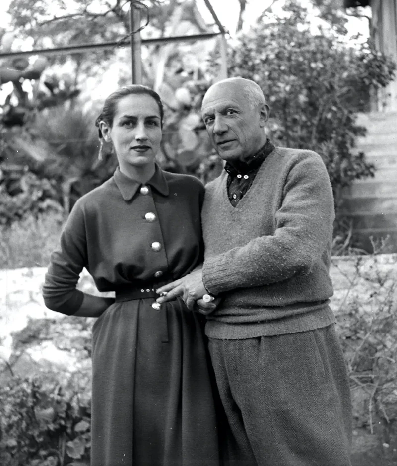 Françoise Gilot posando junto a su ex Pablo Picasso